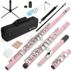 [coming soon]Vangoa Closed Hole C Flute for Beginners Kids Student 16 Keys Pink