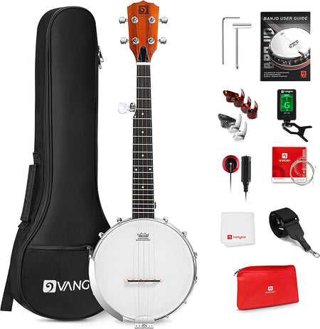 te tobak udstilling available on Amazon]Vangoa VBU-20 Banjo Ukulele Concert 23 Inch 4 Str