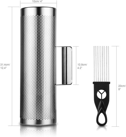 Metal Guiro Stainless Steel with Scraper - Vangoa