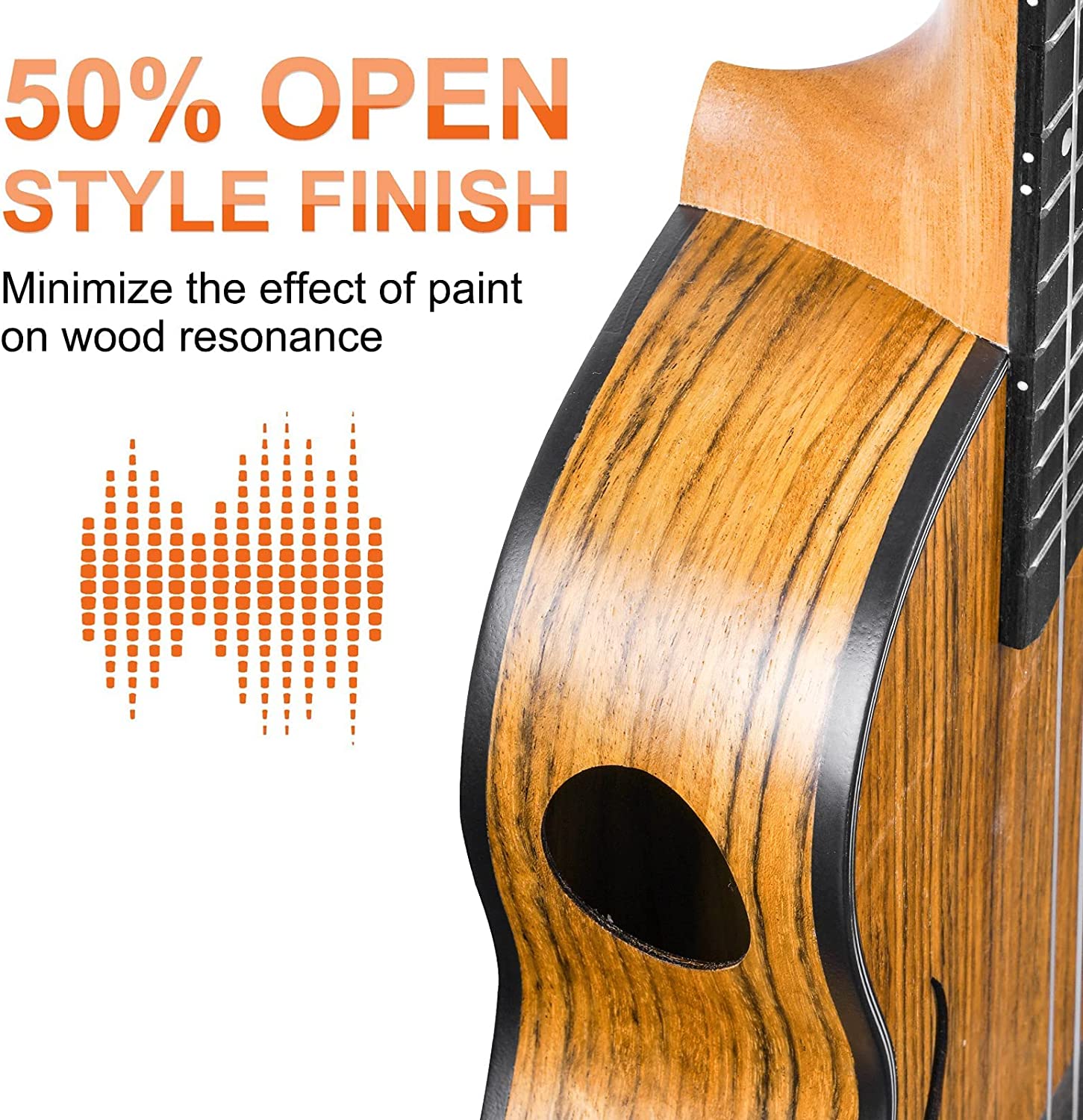 Vangoa 23 Inch Concert Ukulele for Beginner Professional Four String Acoustic Walnut Uke - Vangoa