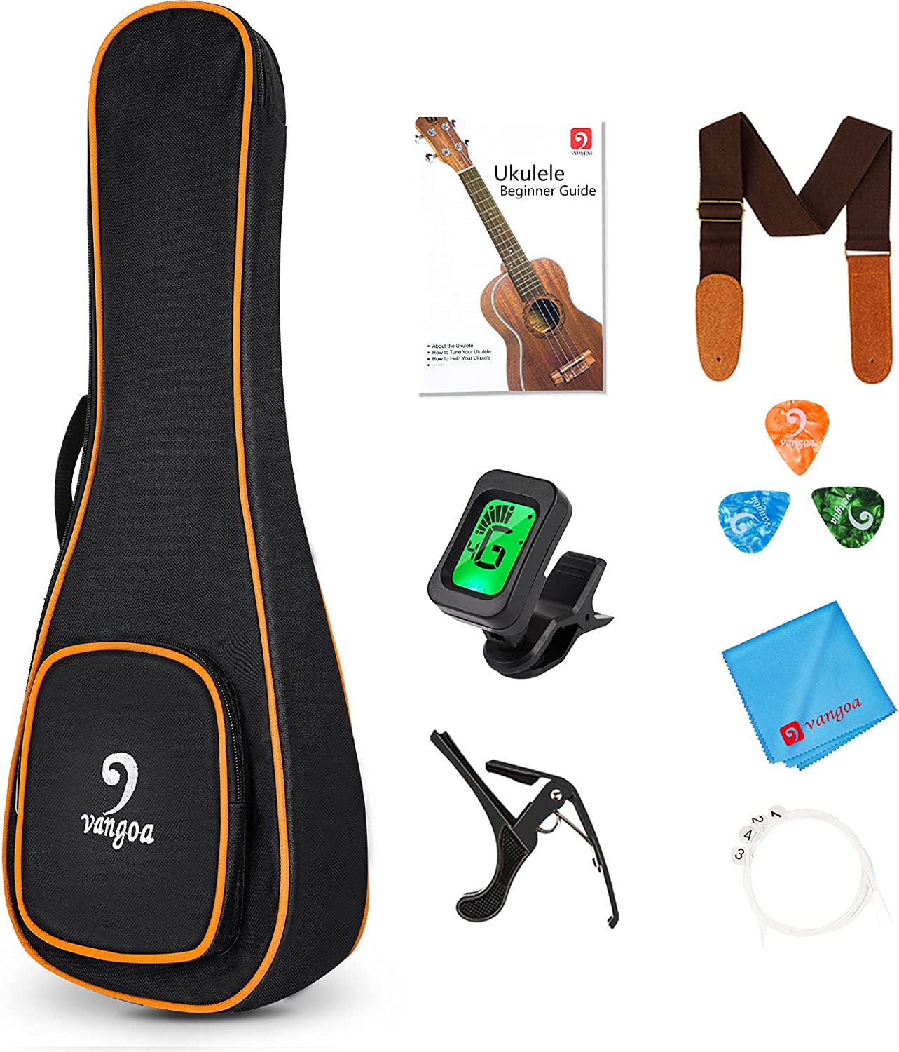 Vangoa 23 Inch Concert Ukulele for Beginner Professional Four String Acoustic Walnut Uke - Vangoa