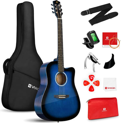 Vangoa 41 Inch Acoustic Guitar Full Size Blue - Vangoa