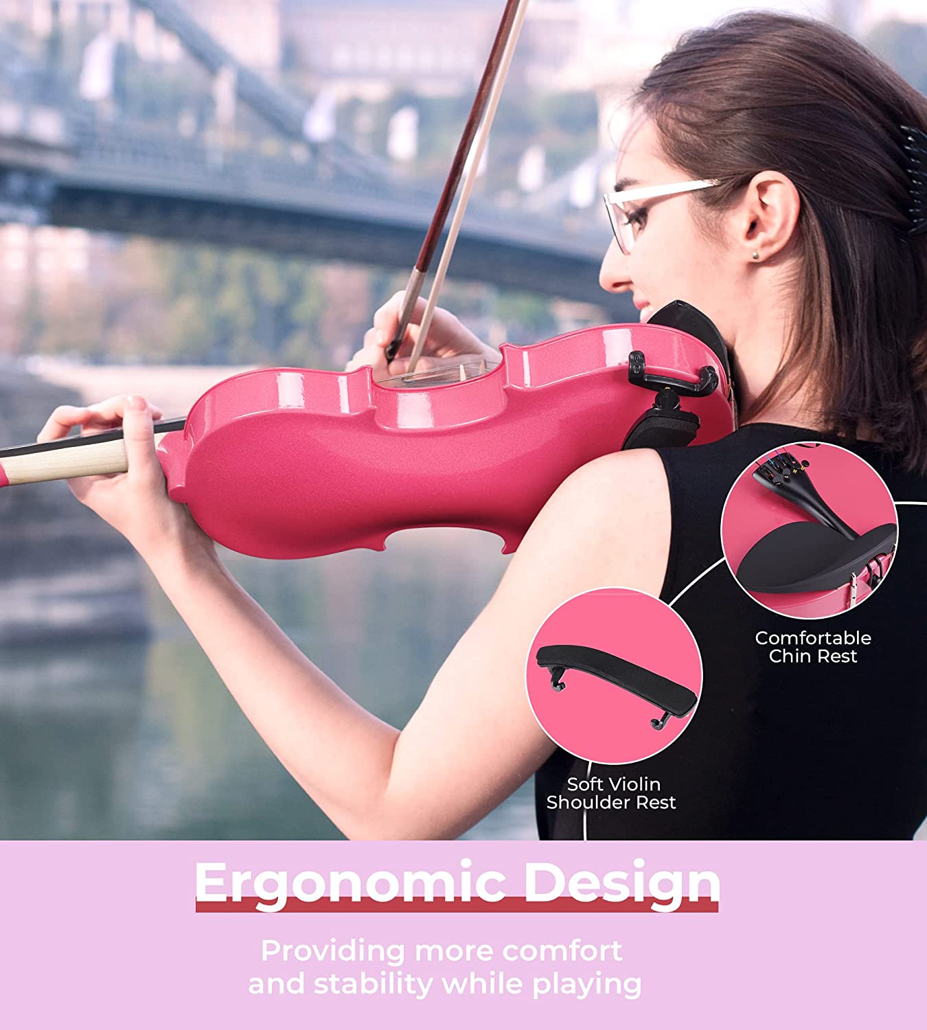 Vangoa Acoustic Violin for Beginners 3/4 - Vangoa