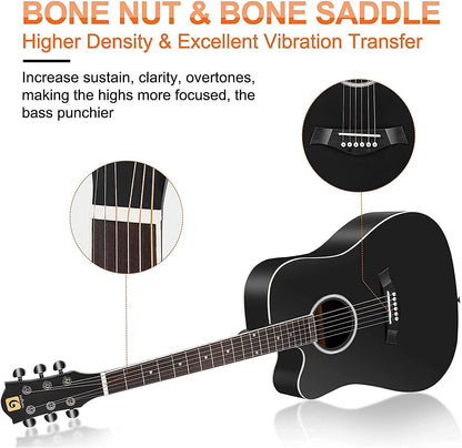 Vangoa Left Handed Acoustic Guitar 41 Inch - Vangoa