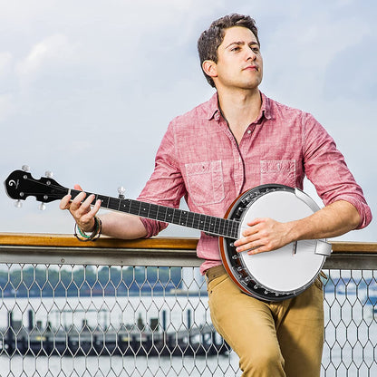 Vangoa LEFT - HANDED Banjo 5 String with Resonator Mahogany Open Back 38 Inch - Vangoa