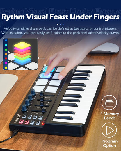 Vangoa MIDI Keyboard Controller 25 Keys - Vangoa