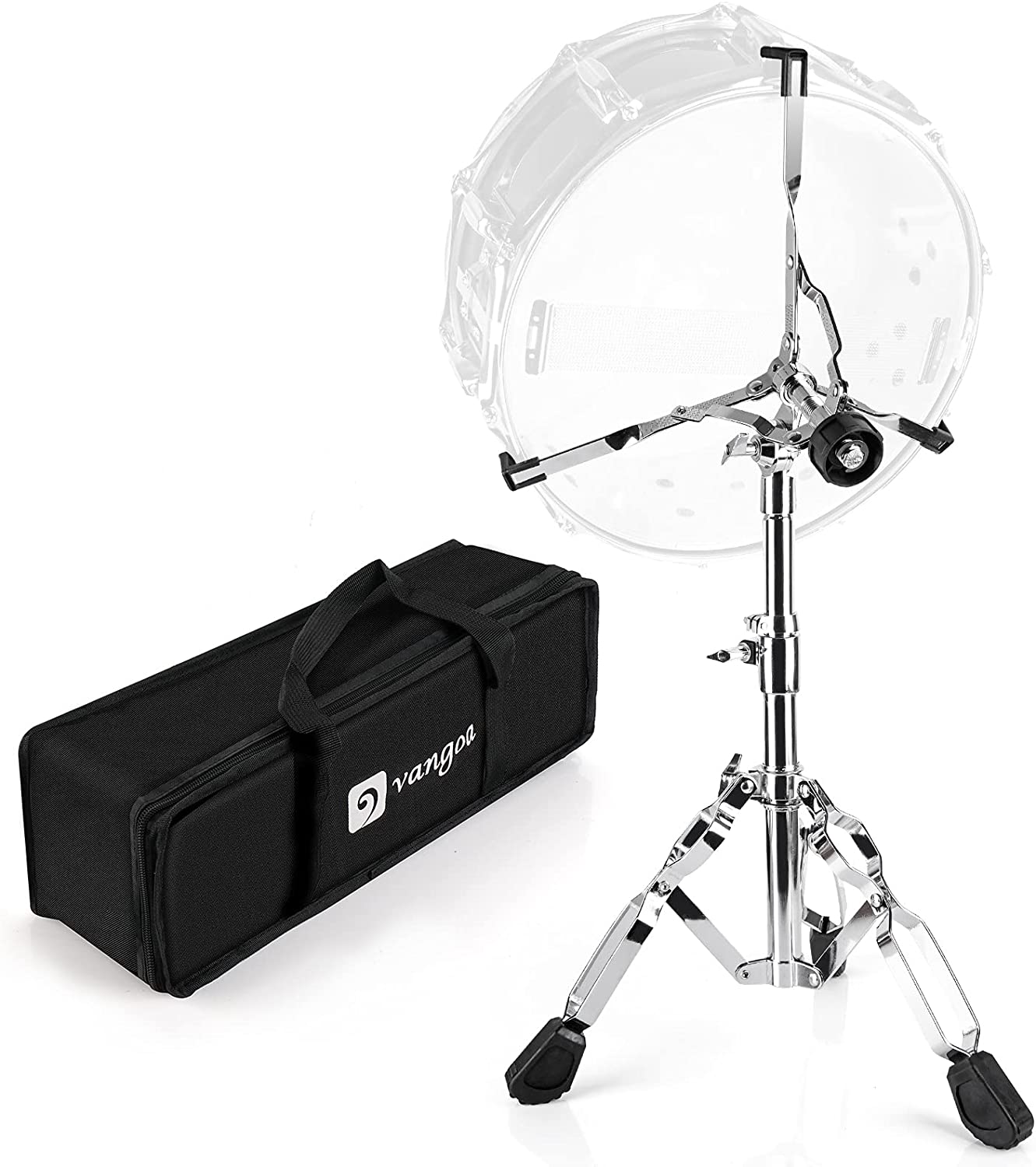 Vangoa Snare Drum Stand Adjustable Height with Carrying Bag Fit 10" to 15" Dia Drums - Vangoa