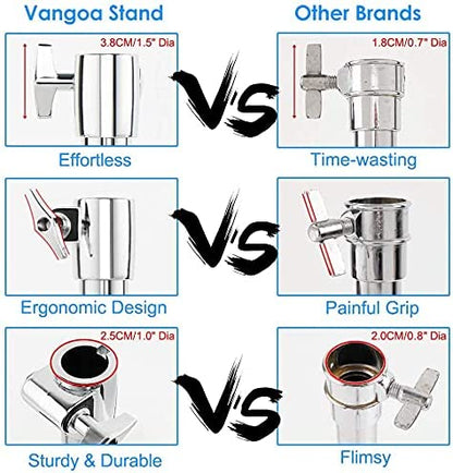 Vangoa Snare Drum Stand Adjustable Height with Carrying Bag Fit 10" to 15" Dia Drums - Vangoa