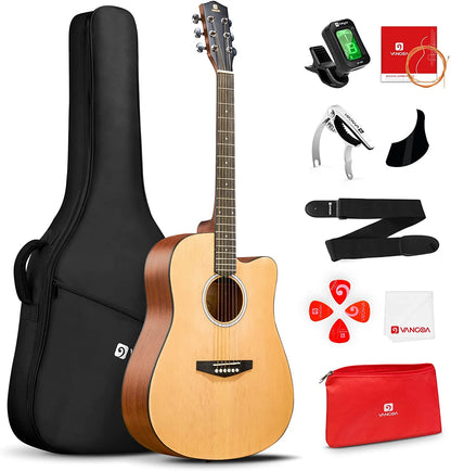 Vangoa VG - 1 Matte Acoustic Guitar 41 Inch Right Hand Natural - Vangoa